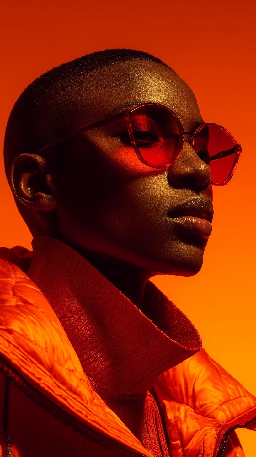 Bold editorial portrait shot for a paid social campaign